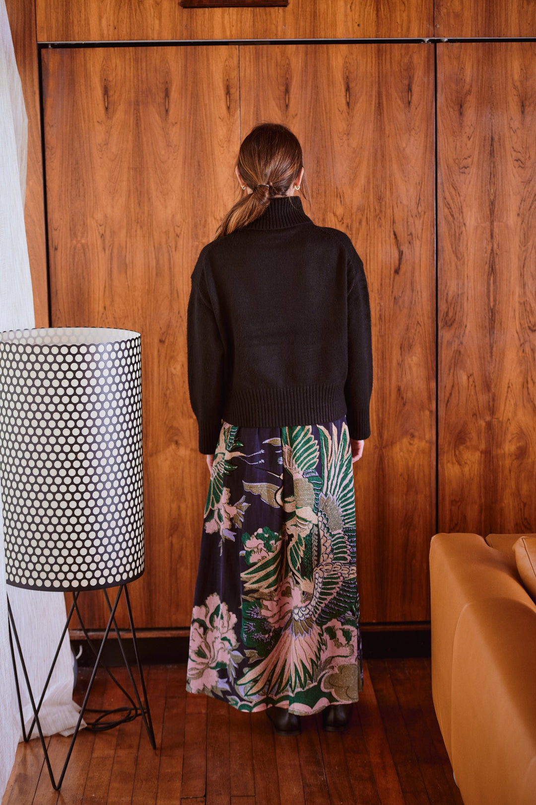 Crane Emerald A-line Maxi Skirt