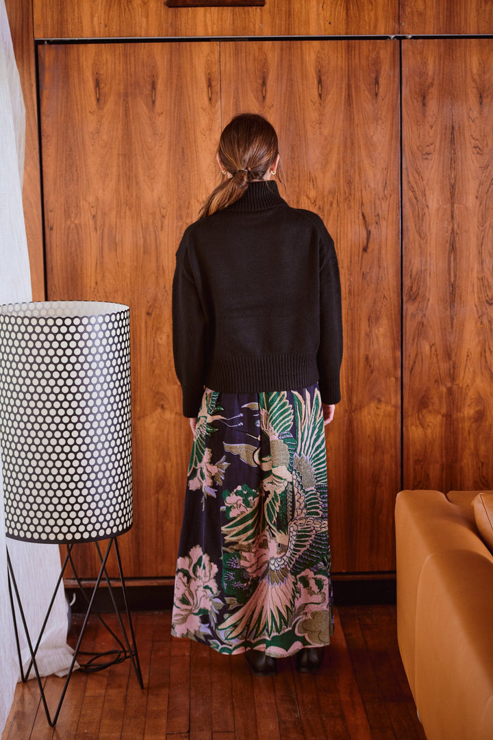 Crane Emerald A-line Maxi Skirt