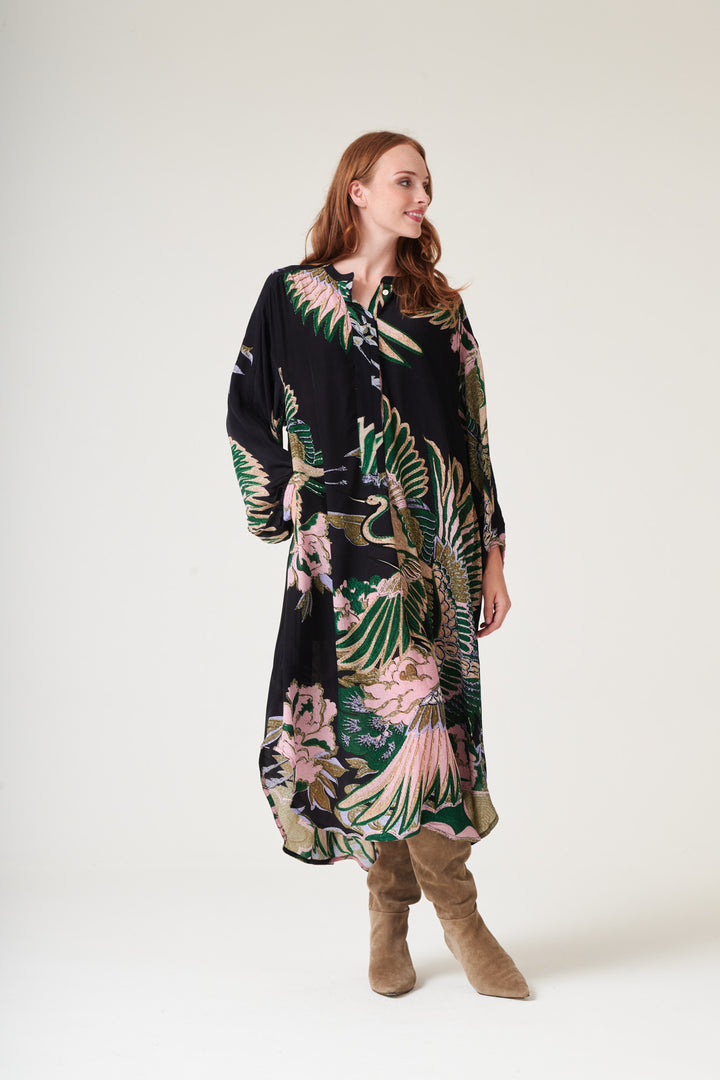 Crane Emerald Crepe Darcy Dress