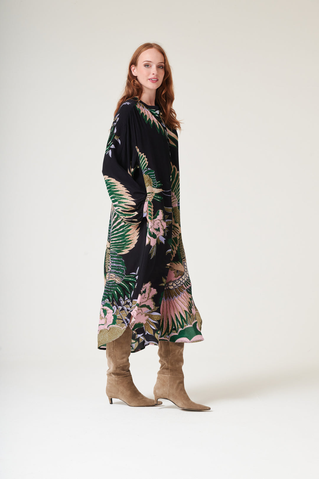 Crane Emerald Crepe Darcy Dress