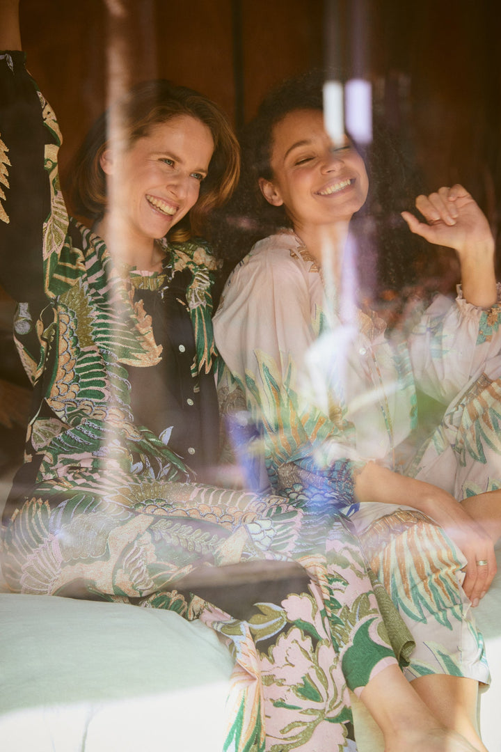 Crane Emerald Poplin Pyjama Set