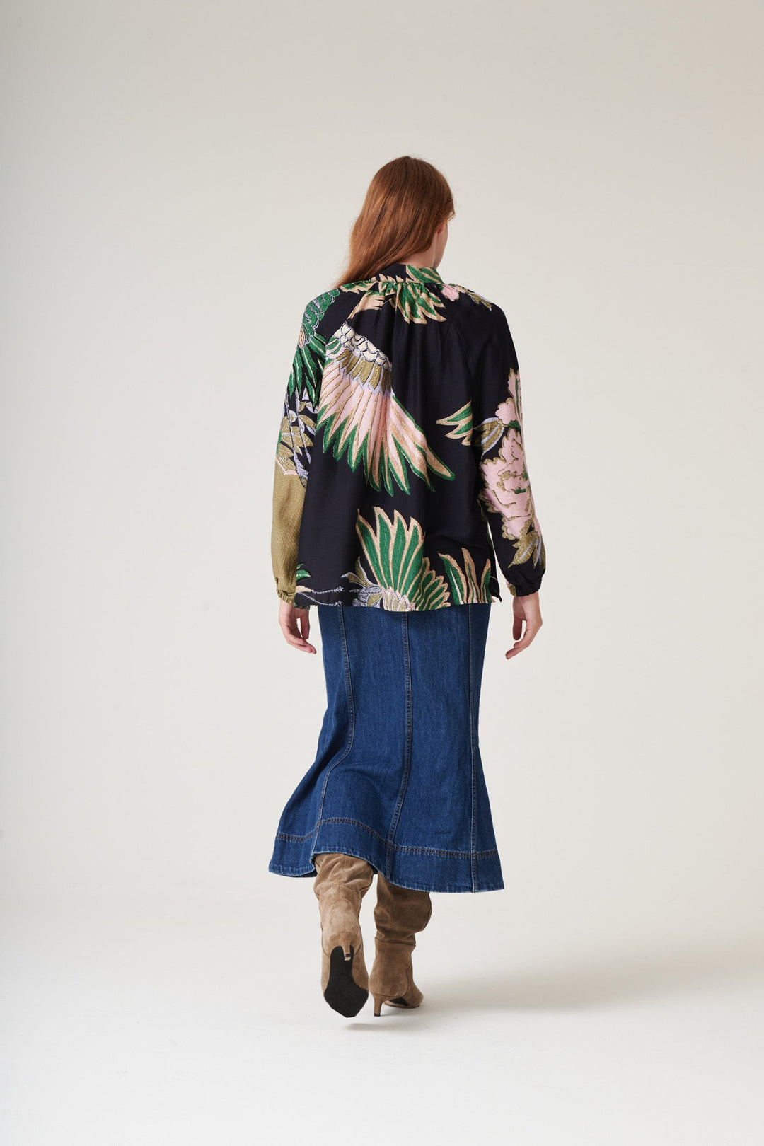 Crane Emerald PussyBow Blouse