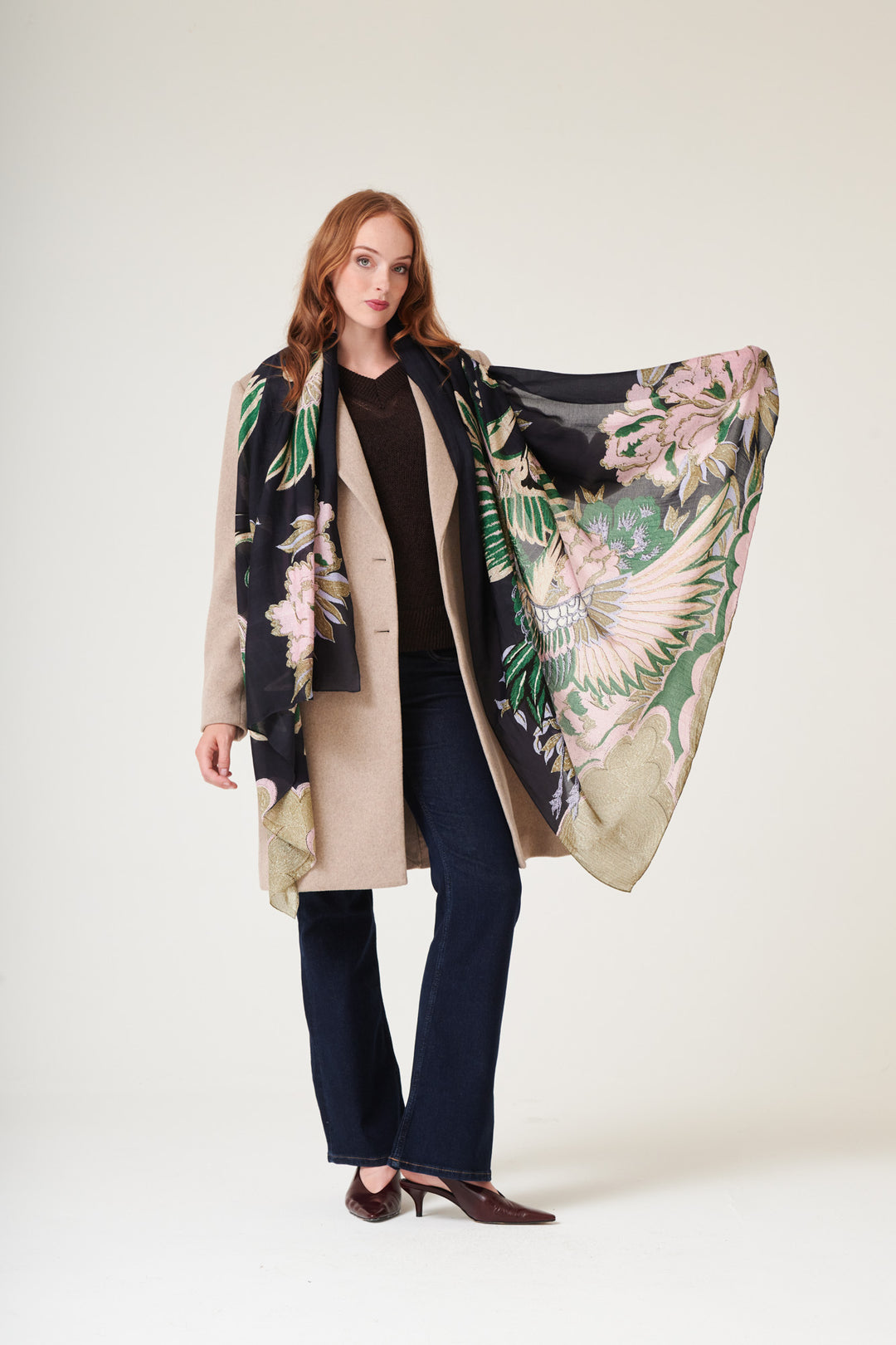 Crane Emerald Scarf