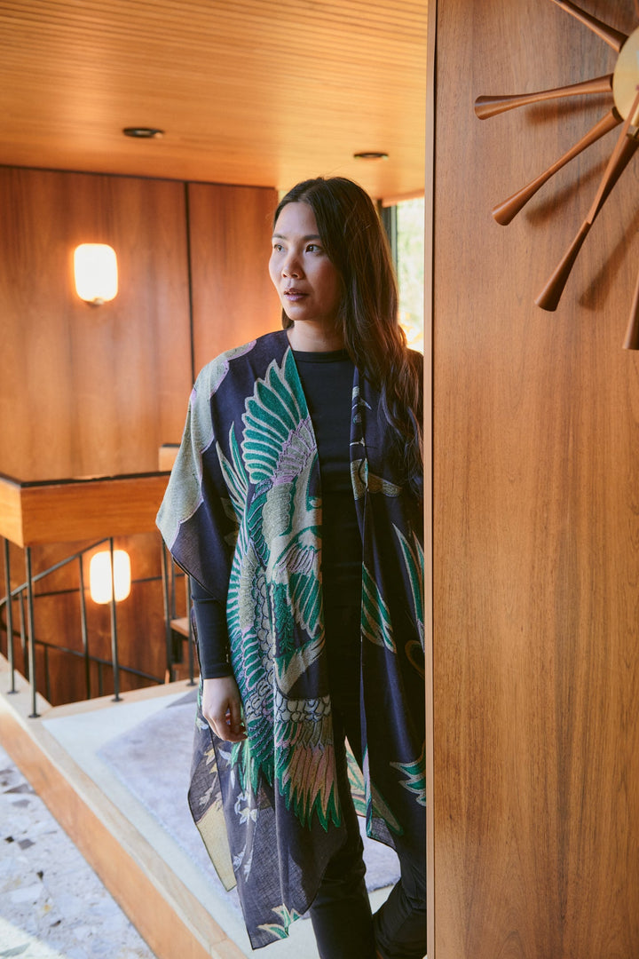 Crane Emerald Wool Throwover