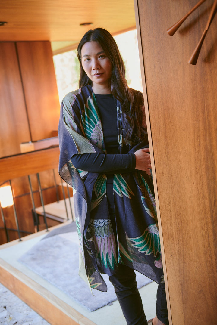 Crane Emerald Wool Throwover