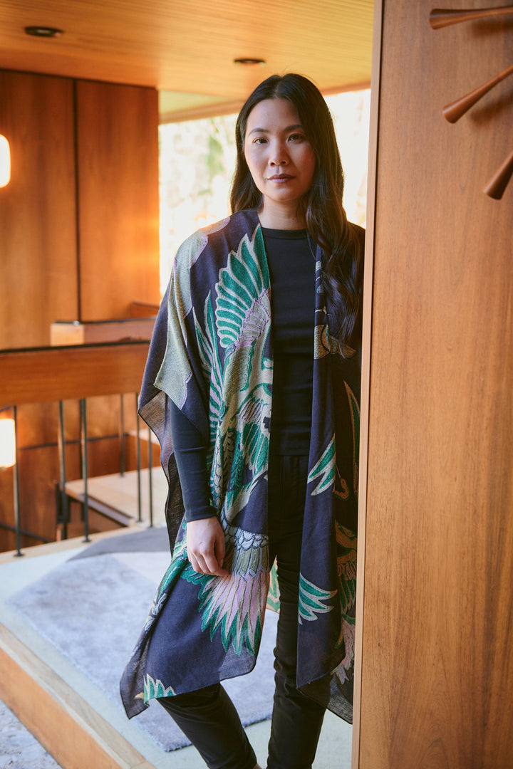 Crane Emerald Wool Throwover