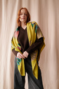 Crane Olive Square Wool Scarf