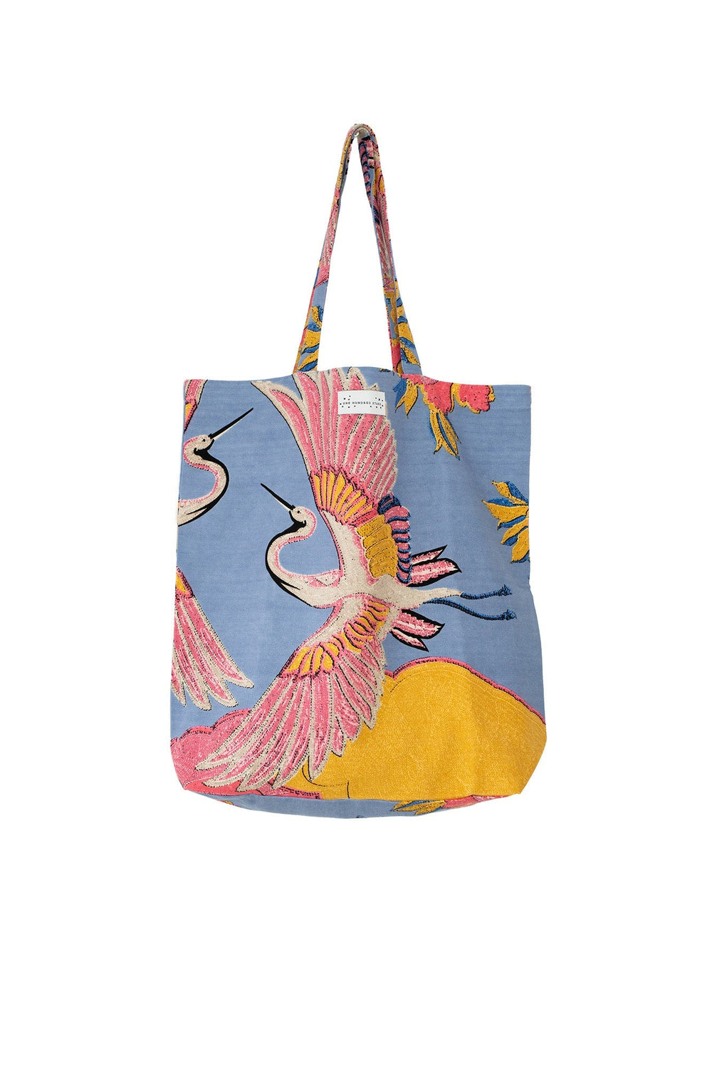 Crane Periwinkle Canvas Bag - One Hundred Stars