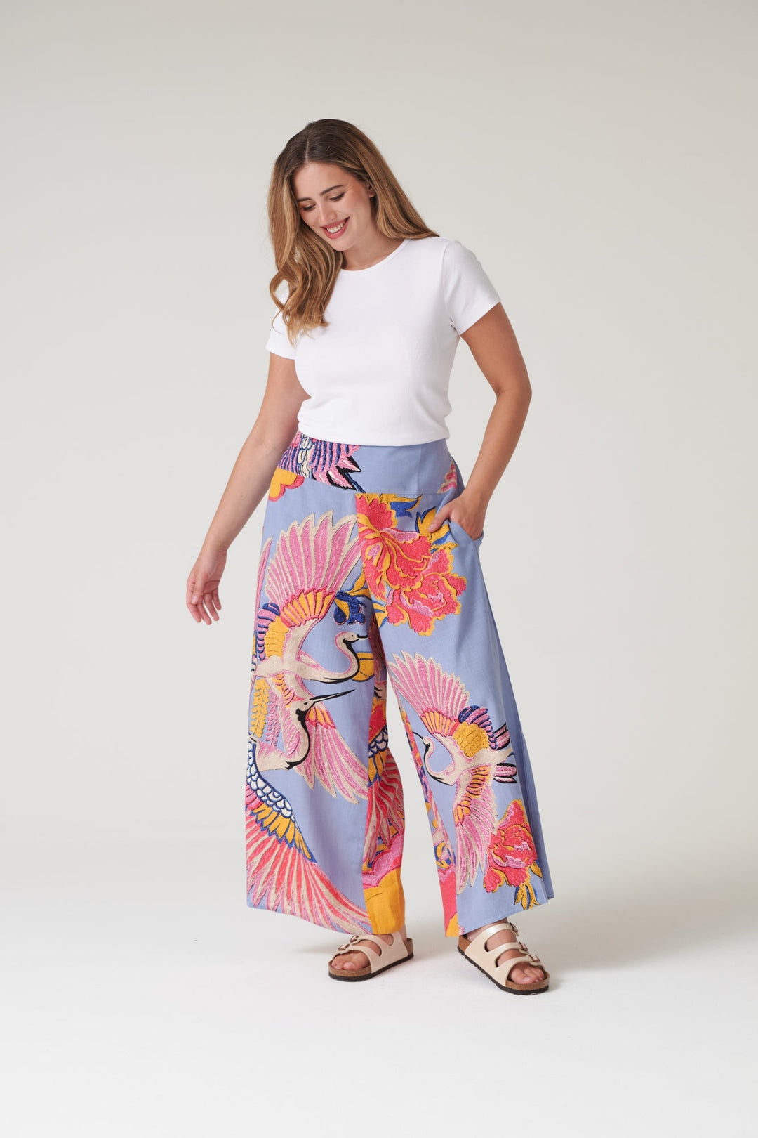 Crane Periwinkle Palazzo Pants - One Hundred Stars