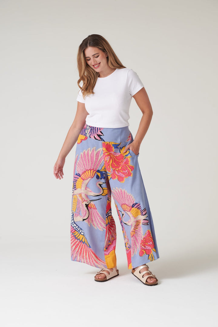 Crane Periwinkle Palazzo Pants - One Hundred Stars