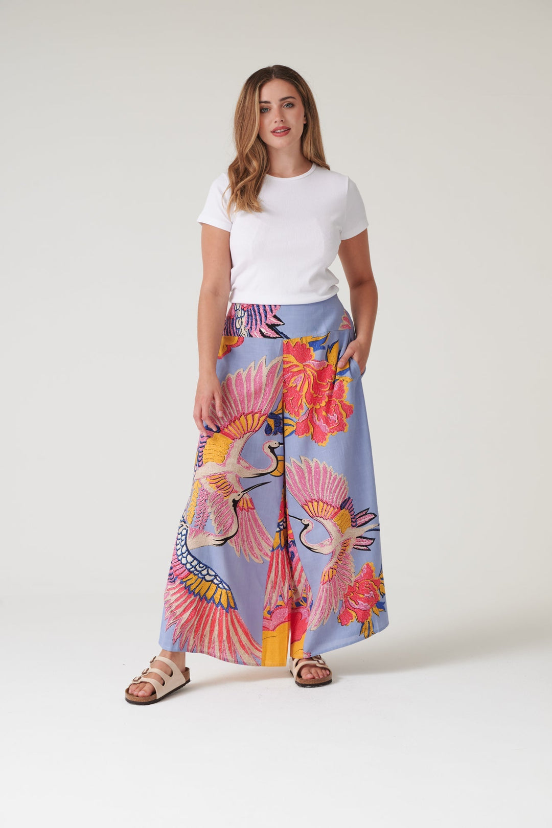 Crane Periwinkle Palazzo Pants - One Hundred Stars