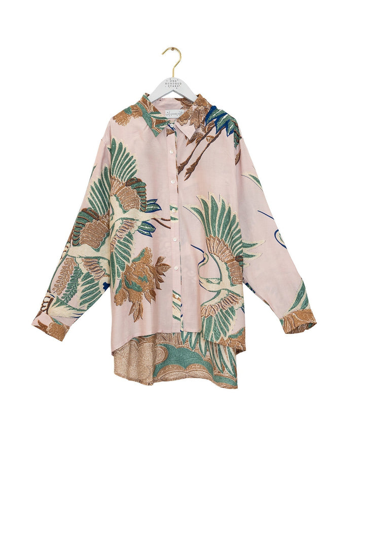Crane Plaster Pink Oversized Shirt