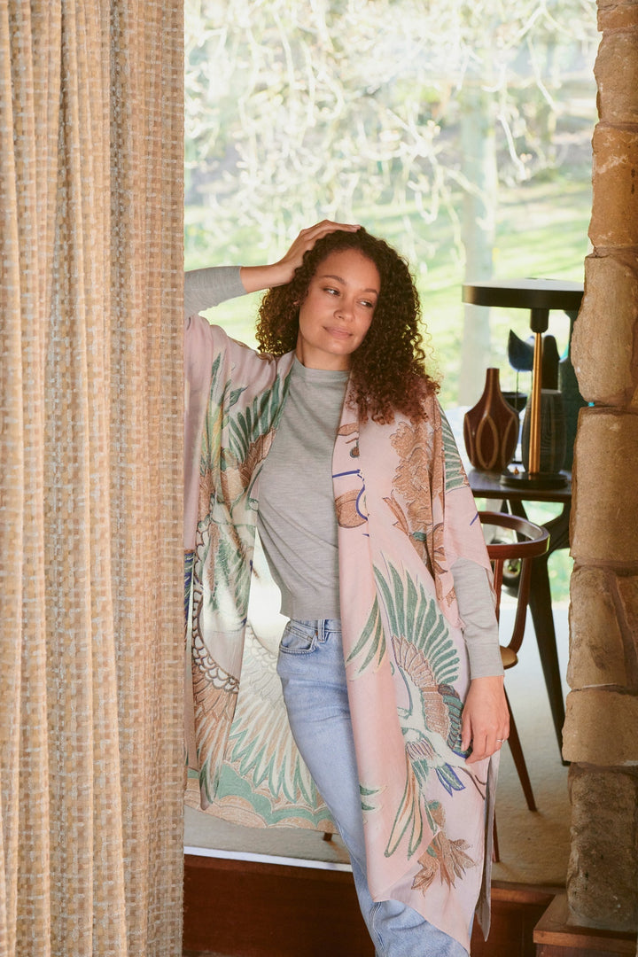 Crane Plaster Pink Throwover