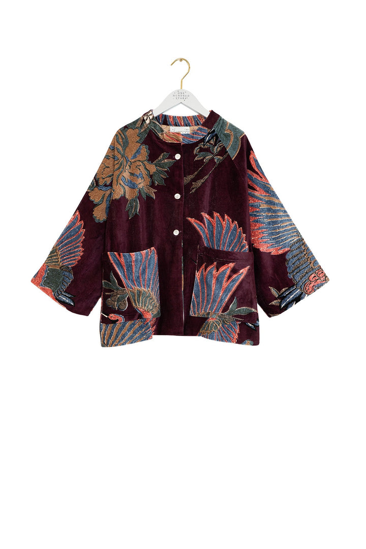 Crane Plum Velvet Jacket