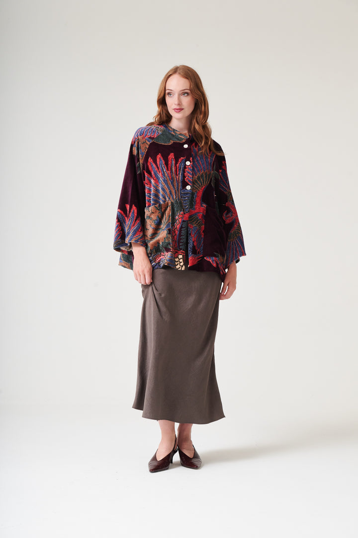 Crane Plum Velvet Jacket