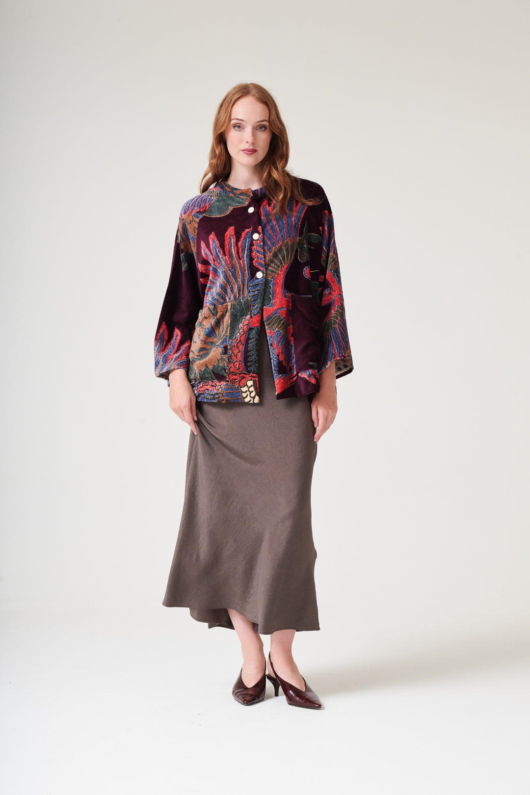 Crane Plum Velvet Jacket