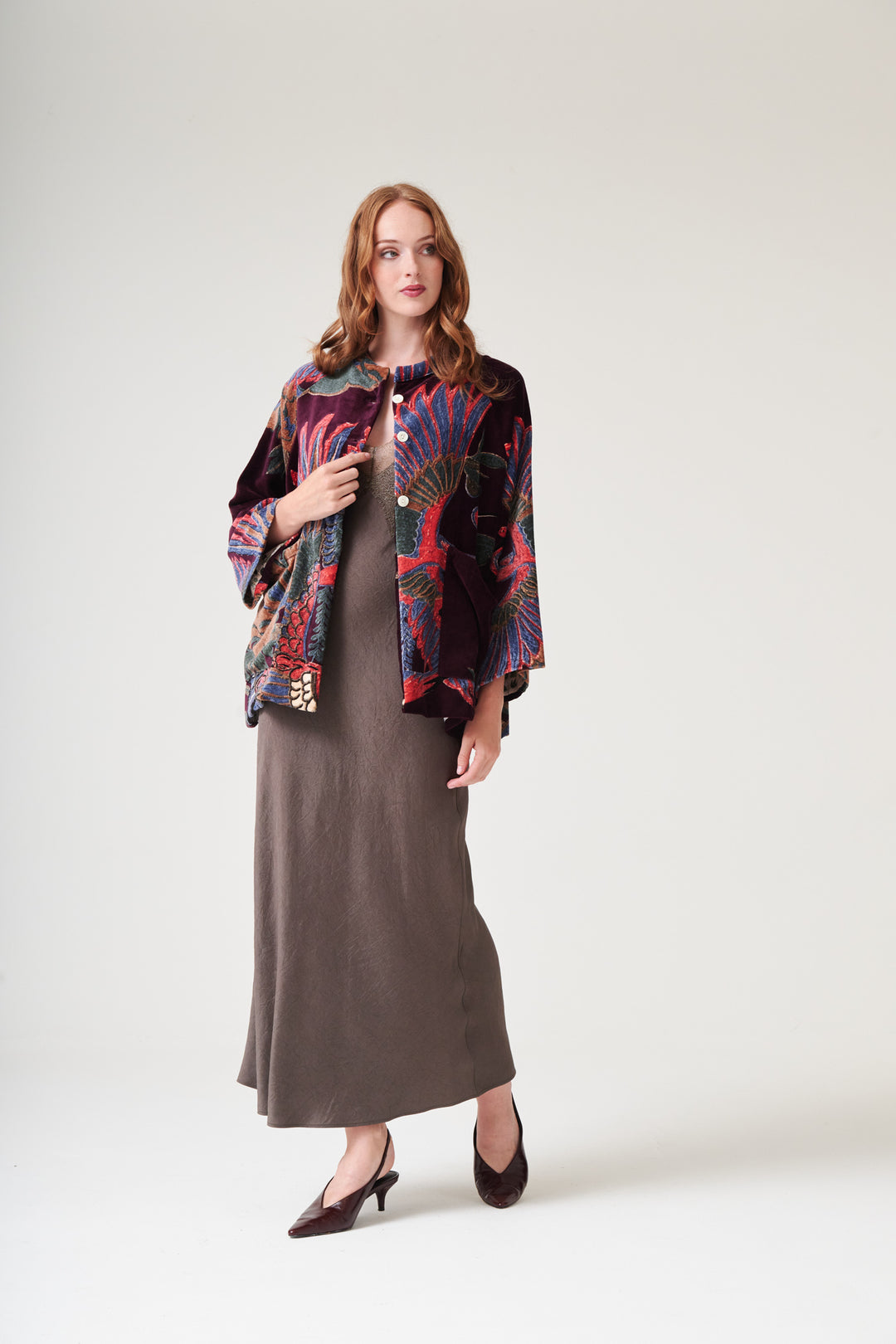 Crane Plum Velvet Jacket