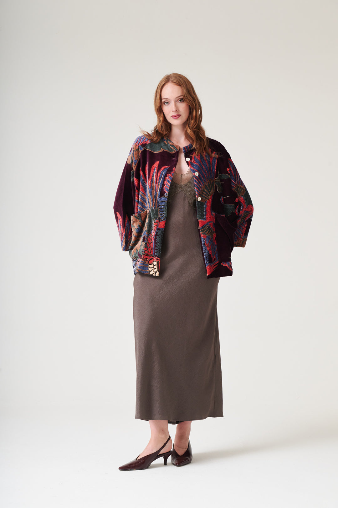 Crane Plum Velvet Jacket