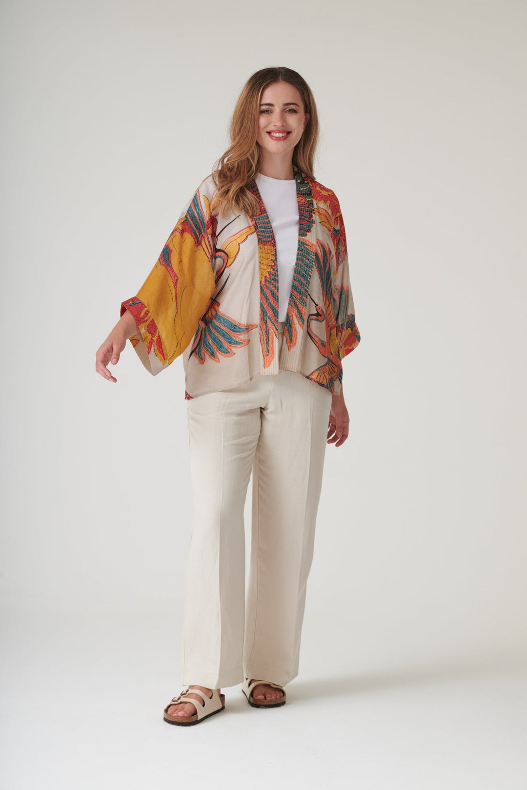 Crane Stone Kimono - One Hundred Stars