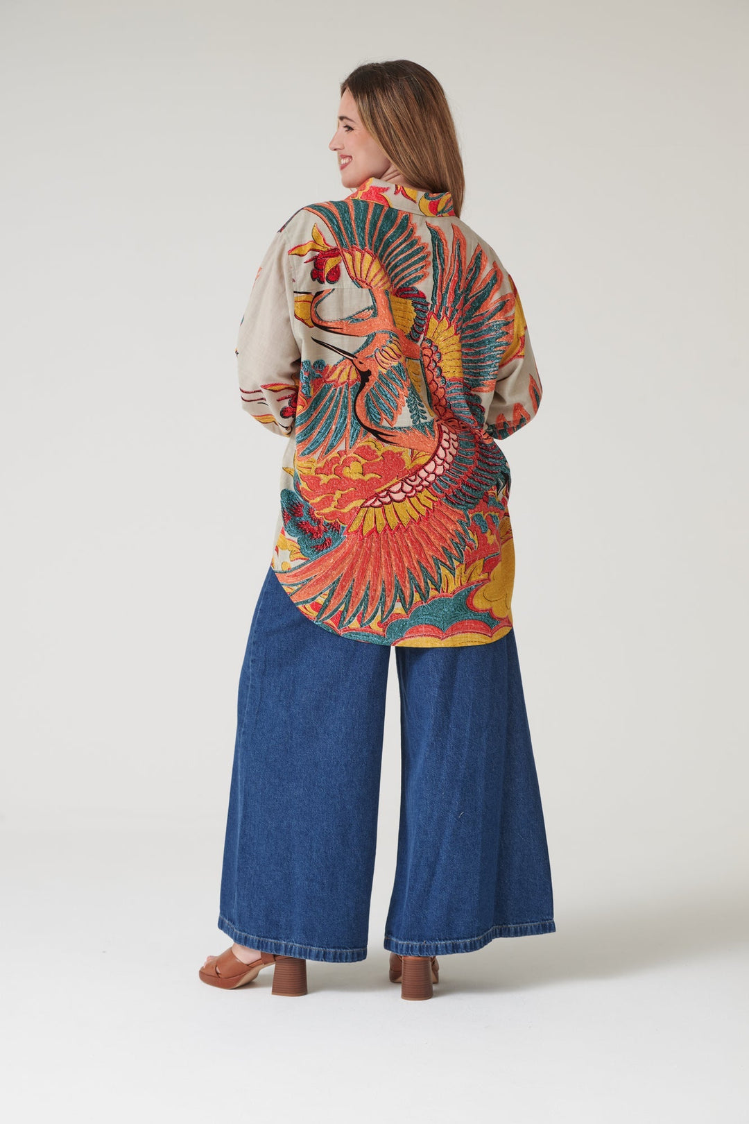 Crane Stone Oversized Shirt - One Hundred Stars