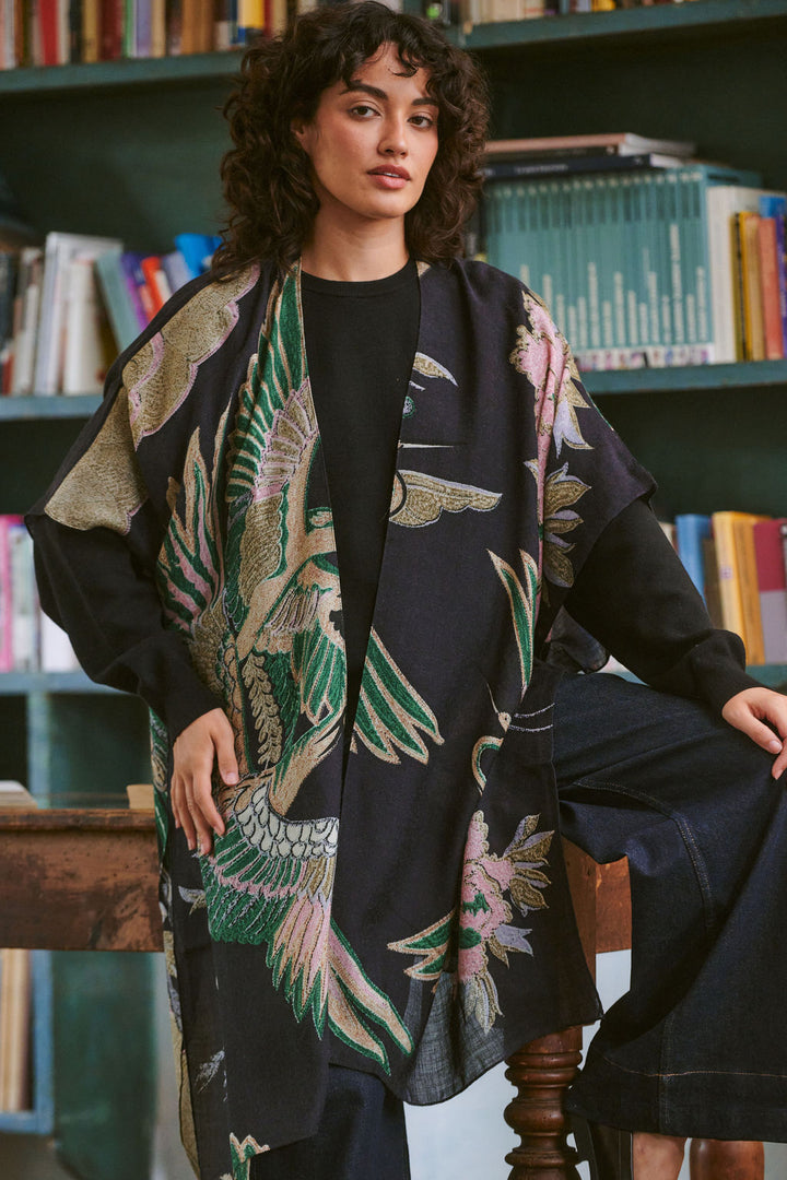 Crane Emerald Wool Throwover
