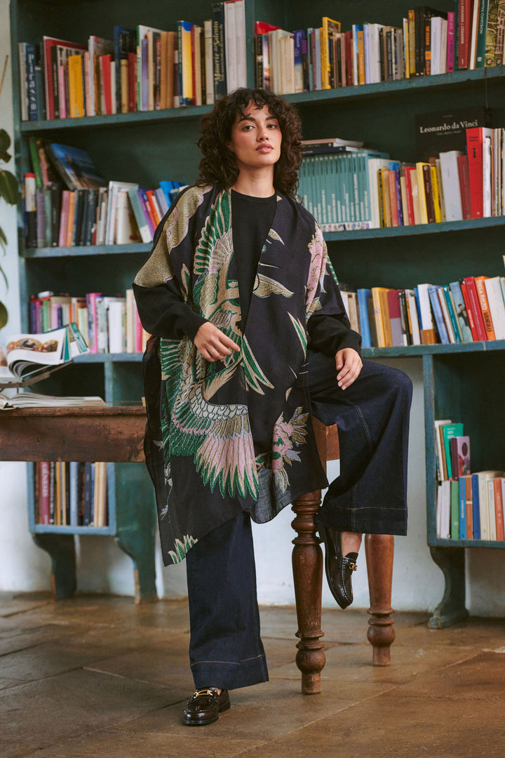 Crane Emerald Wool Throwover