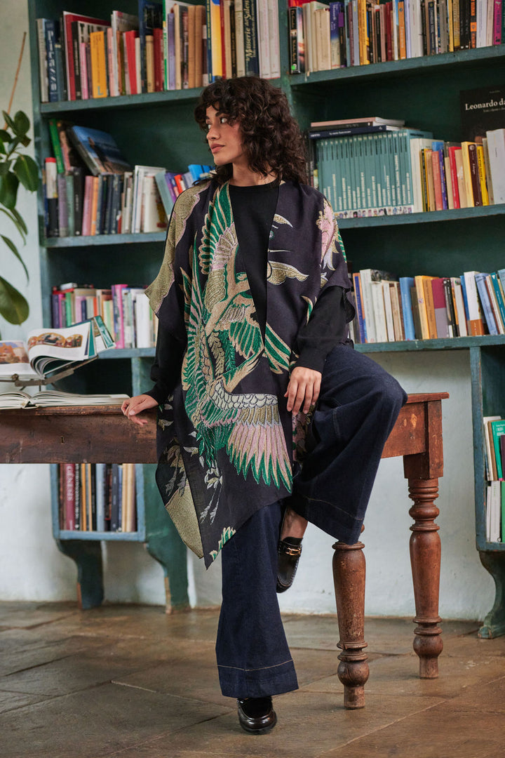 Crane Emerald Wool Throwover