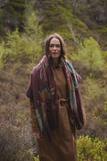 Crane Brown Square Wool Scarf