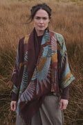 Crane Brown Wool Kimono