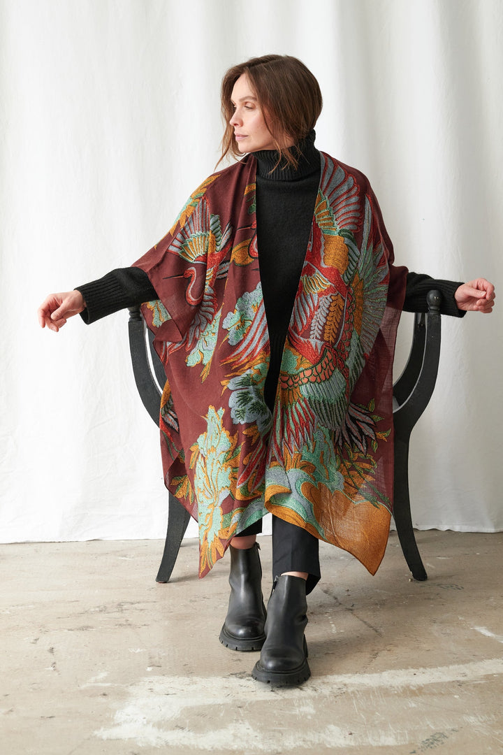 Crane Brown Wool Throwover