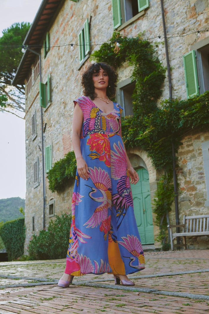 Crane Periwinkle Jumpsuit - One Hundred Stars