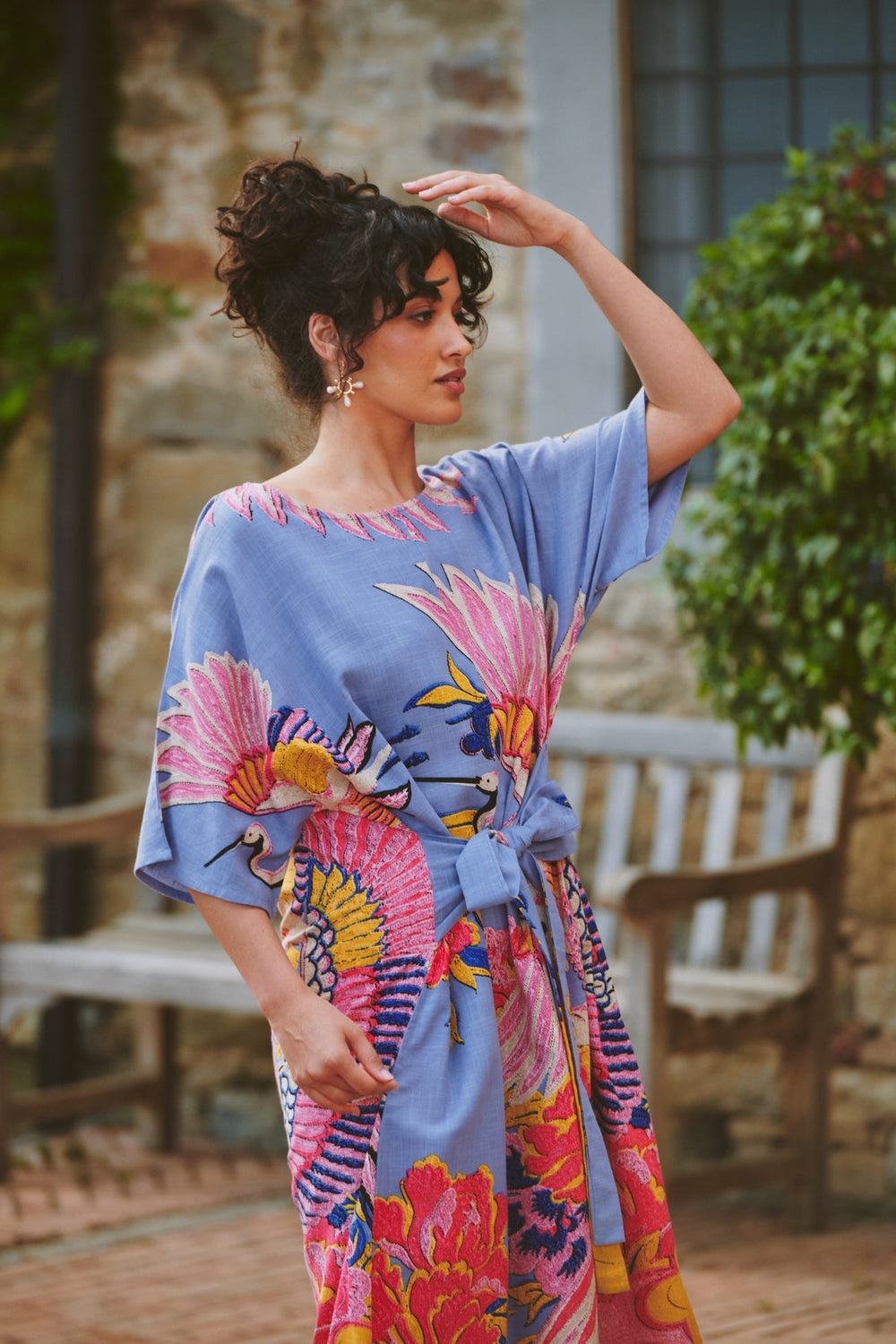 Crane Periwinkle Obi Dress - One Hundred Stars