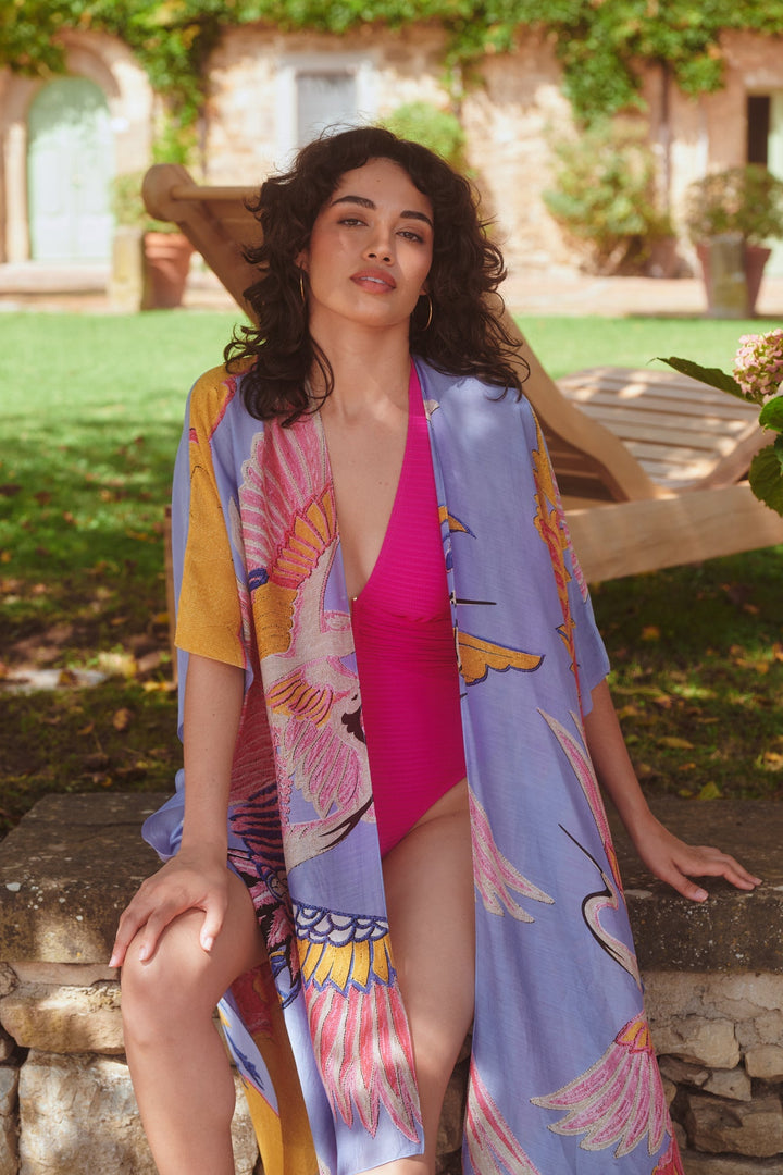 Crane Periwinkle Throwover - One Hundred Stars