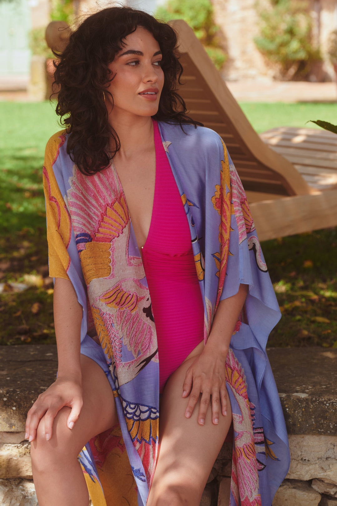 Crane Periwinkle Throwover - One Hundred Stars