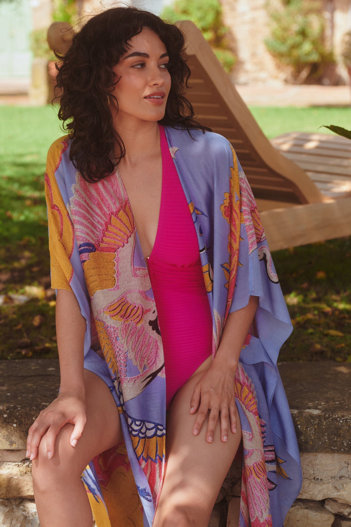 Crane Periwinkle Throwover - One Hundred Stars