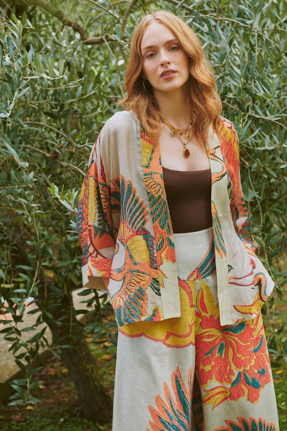 Crane Stone Kimono