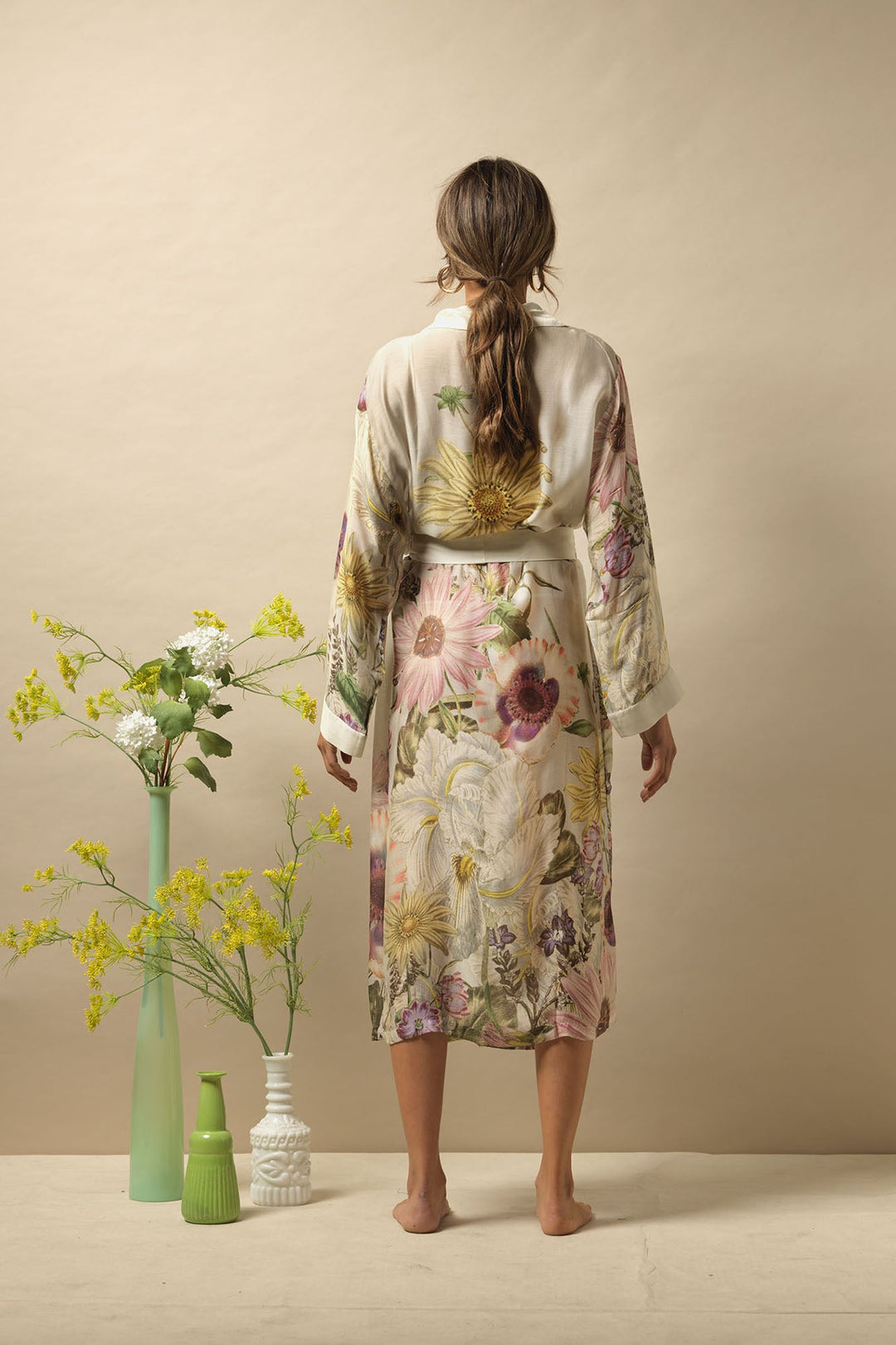 Women's lightweight radiant gown with Stone Daisy print by One Hundred Stars