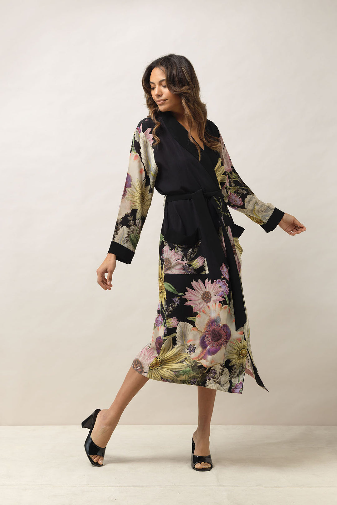 Daisy Black Crepe Gown