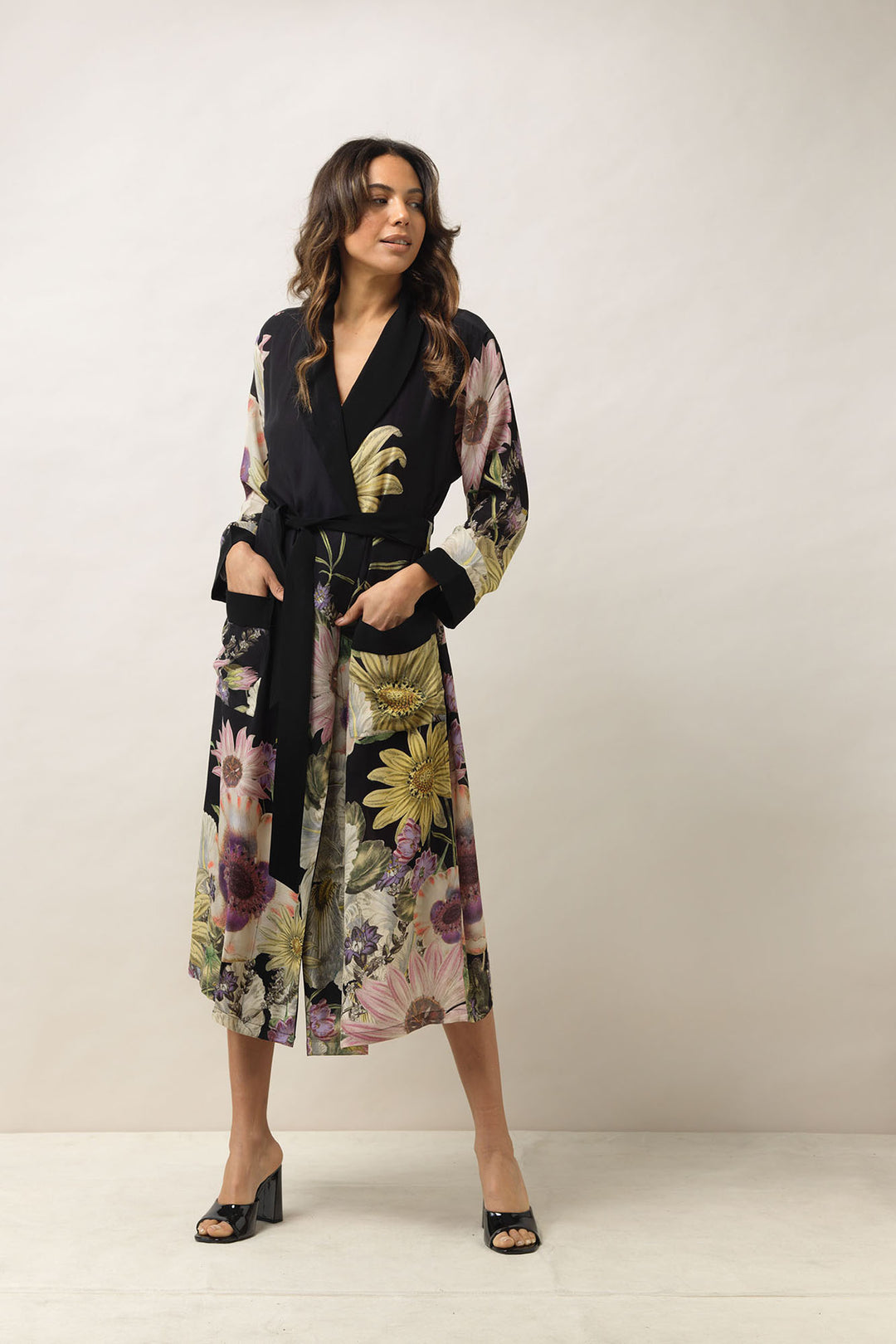 Daisy Black Crepe Gown