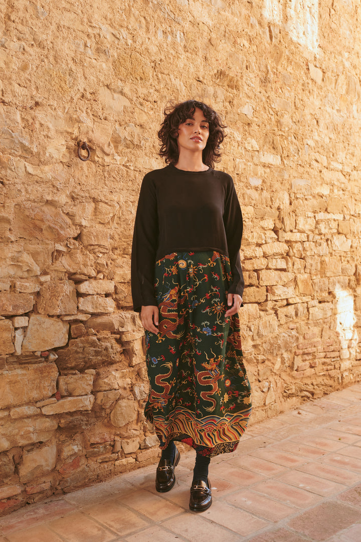 Dragon Green Slouch Dress