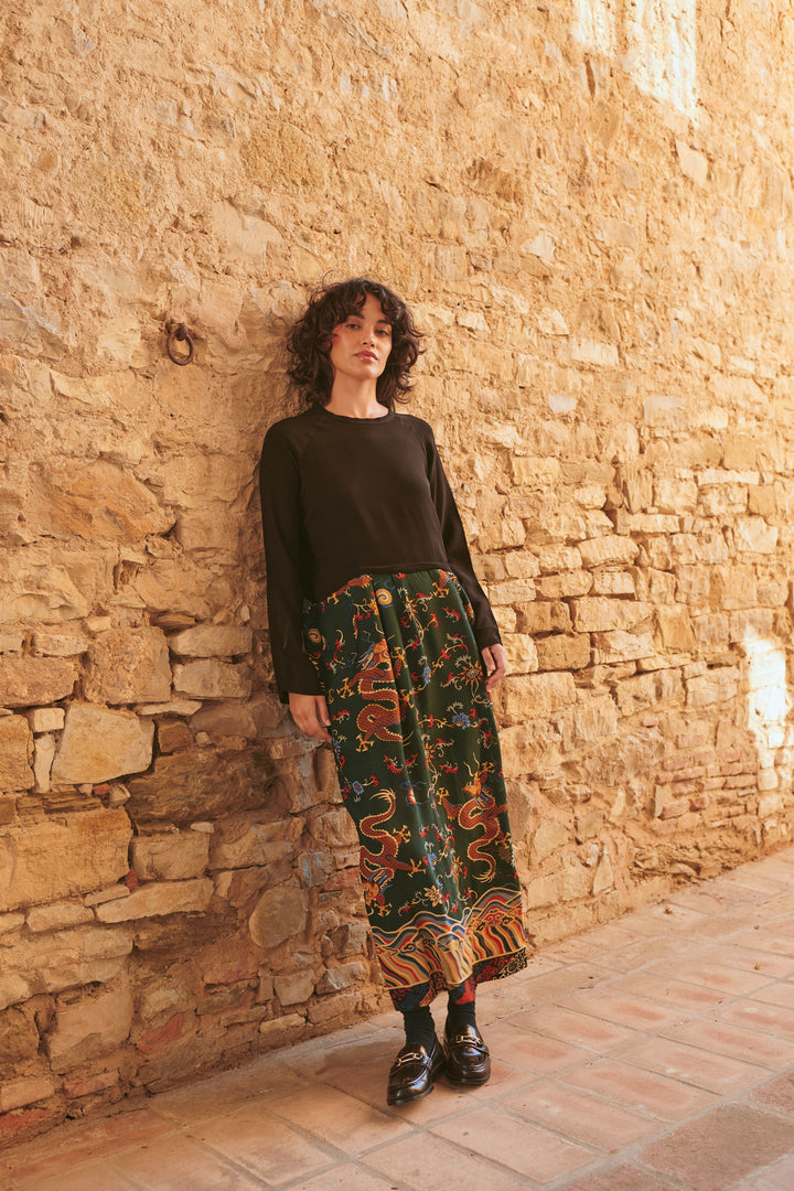 Dragon Green Slouch Dress
