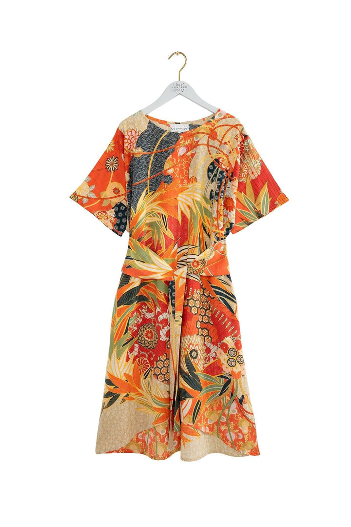 Fans Scarlet Obi Dress - One Hundred Stars