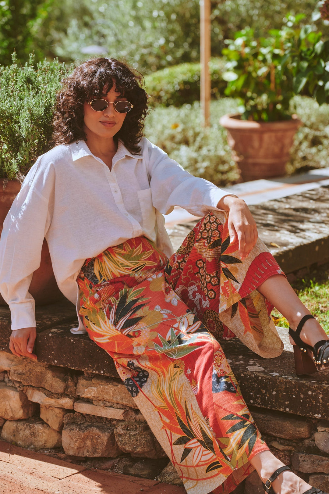 Fans Scarlet Palazzo Pants - One Hundred Stars