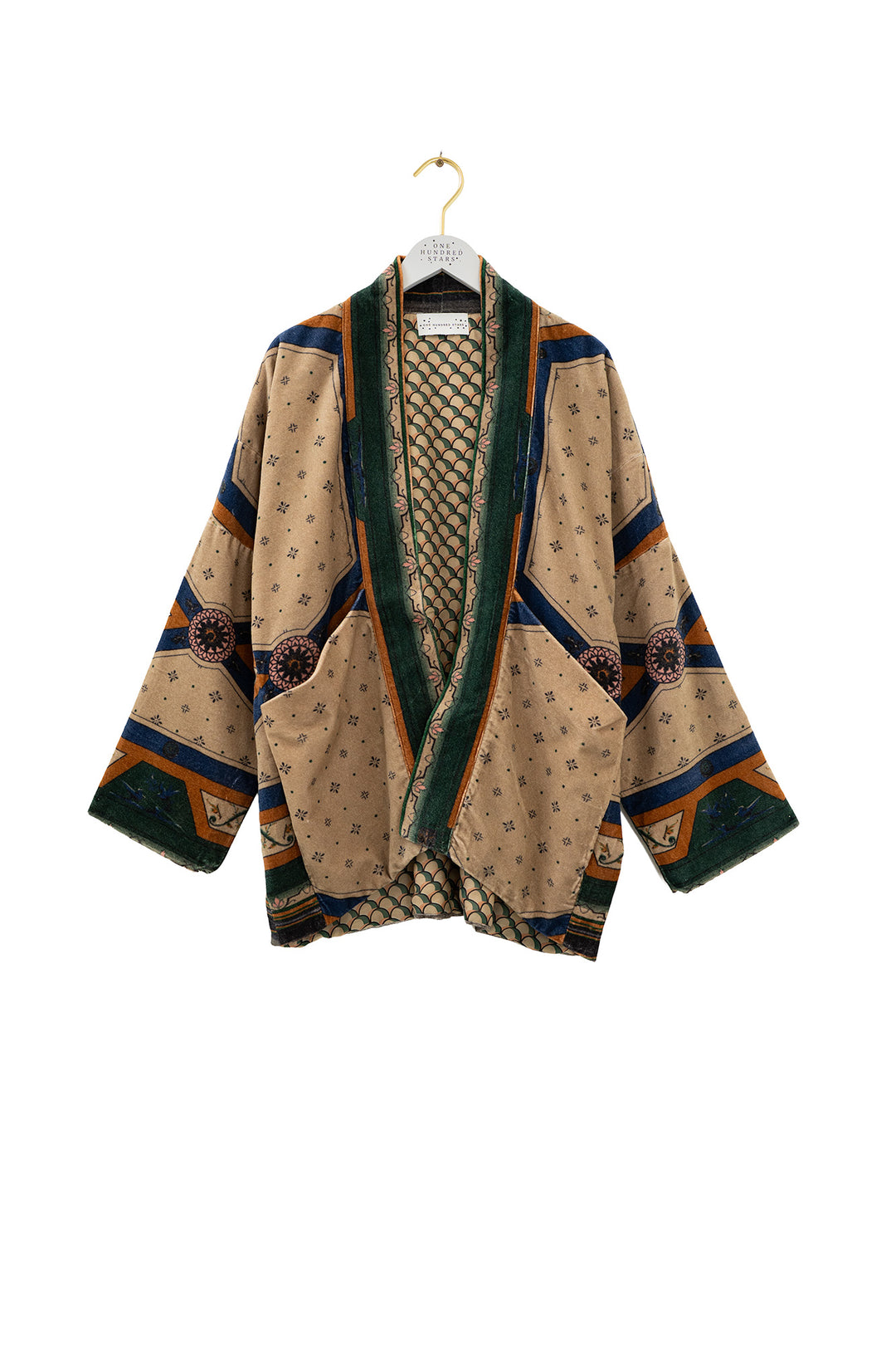 Fleur De Lys Sand Velvet Pocket Jacket