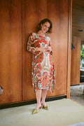 Fiesta Orange Asymmetric Dress