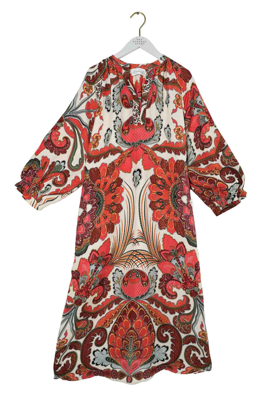 Fiesta Orange Raglan Dress