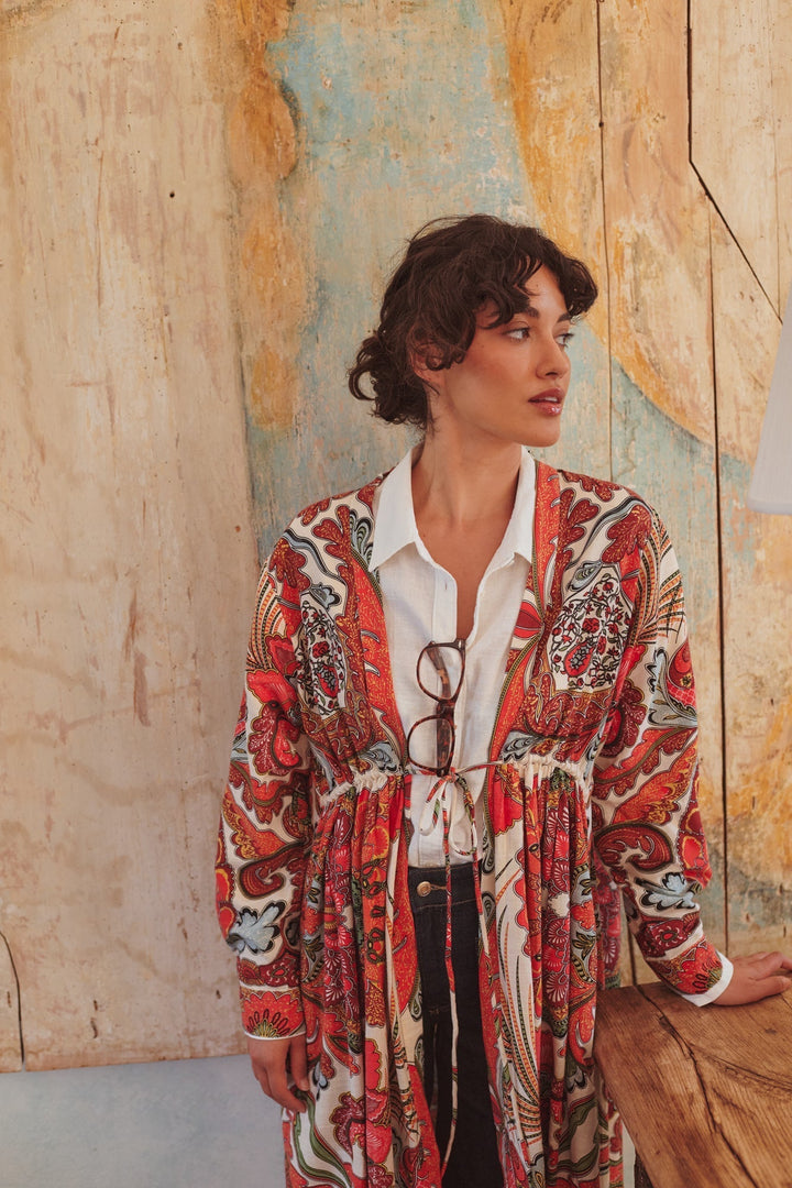 Fiesta Orange Duster Jacket