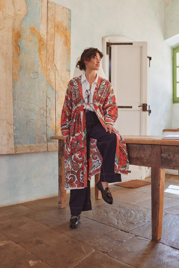 Fiesta Orange Duster Jacket