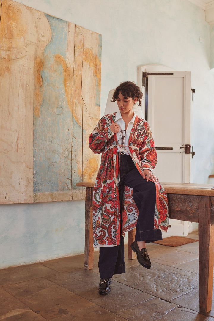 Fiesta Orange Duster Jacket