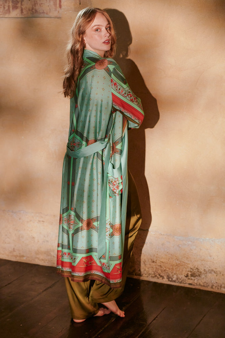 Fleur De Lys Aqua Gown